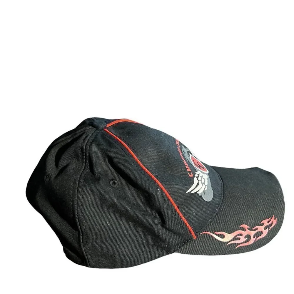 Chopper Country black and red motorcyle theme Youth‎ OSFM Adjustable Hat